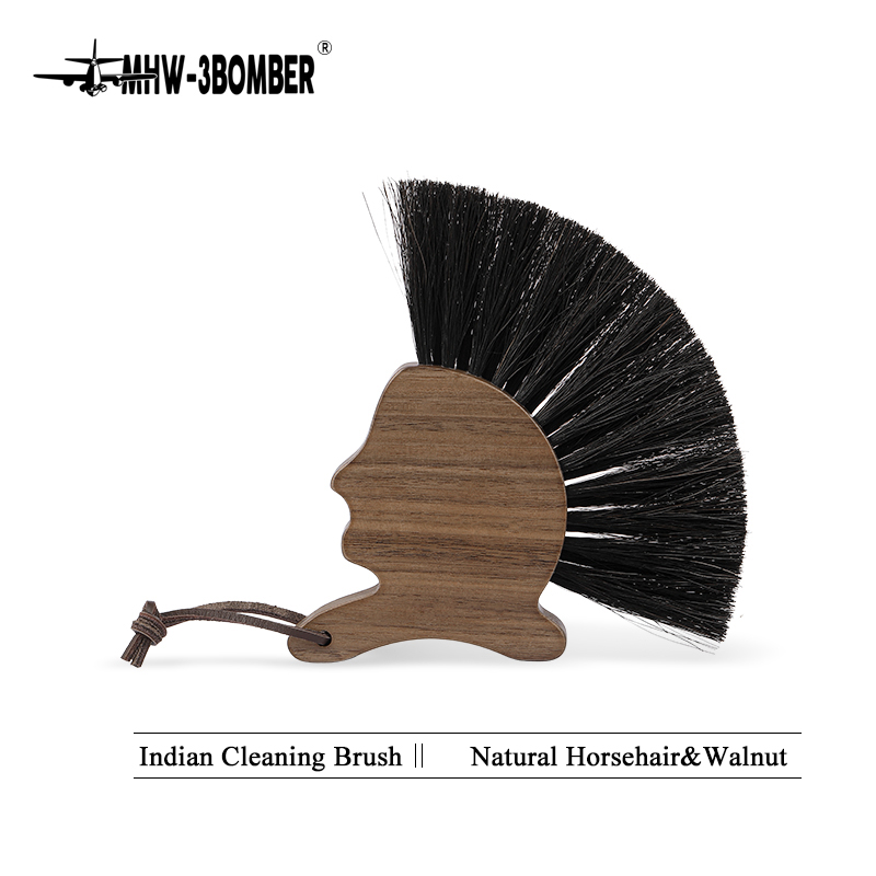 "Mhw Indian Brush 160 X140MM Walnut Horse Hair"