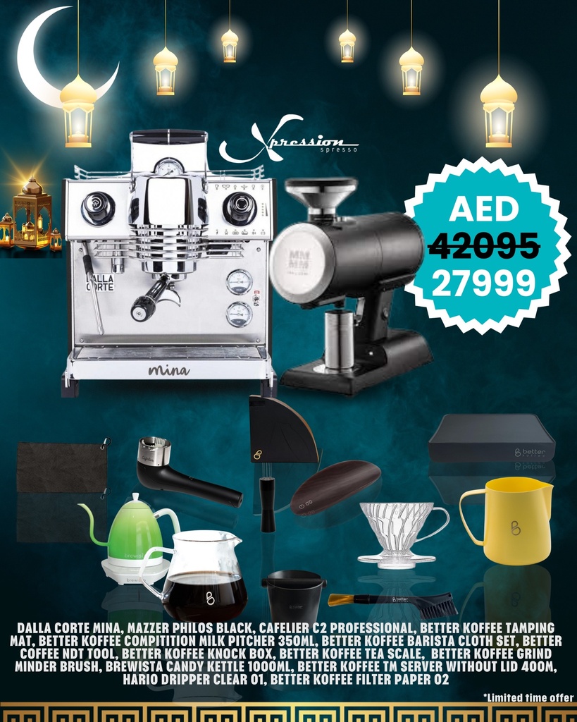 Dalla Corte Mina and Mazzer Philos Bundle Offer