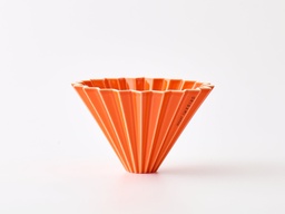 [SX01340] Orange Origami Dripper M With Plastic Holder