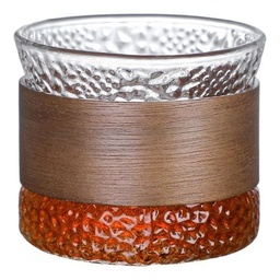 [TC008A] Better Koffee Whis Glass With Wooden Sleeve
