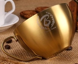 [SX00201] BS CC13	Stainless Steel Coffee Cups 250Ml 			Golden