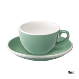 [C088-62BMT	Egg] 150ml Flat White Cup (Mint)