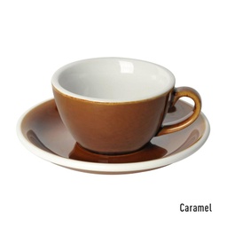 [C088-81BCA	Egg] 150ml Flat White Cup (Caramel)