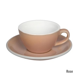 [C088-129BRO	Egg] 150ml Flat White Cup (Rose)