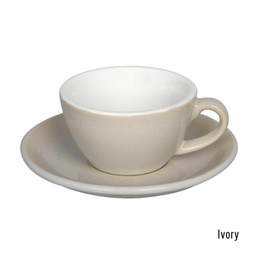 [C088-126BIV	Egg] 150ml Flat White Cup (Ivory)