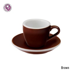 [C088-41BBR	Egg] 80ml Espresso Cup (Brown)