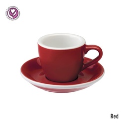 [C088-45BRE	Egg] 80ml Espresso Cup (Red)