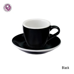 [C088-39BBK	Egg] 80ml Espresso Cup (Black)