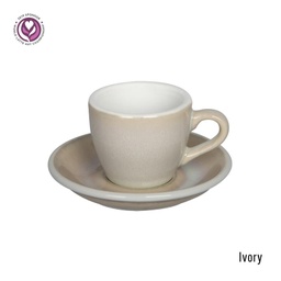 [C088-133BIV	Egg] 80ml Espresso Cup (Ivory)
