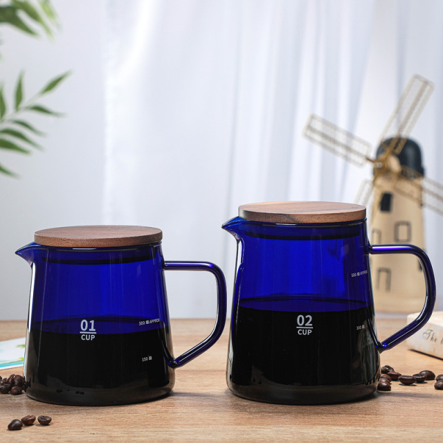 Better Koffee Hiroshi Server With Flat Wooden Lid Amber 300ML