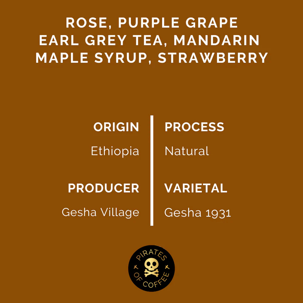 Pirates Geisha Village OMA#120 - Ethiopia Natural (100g)