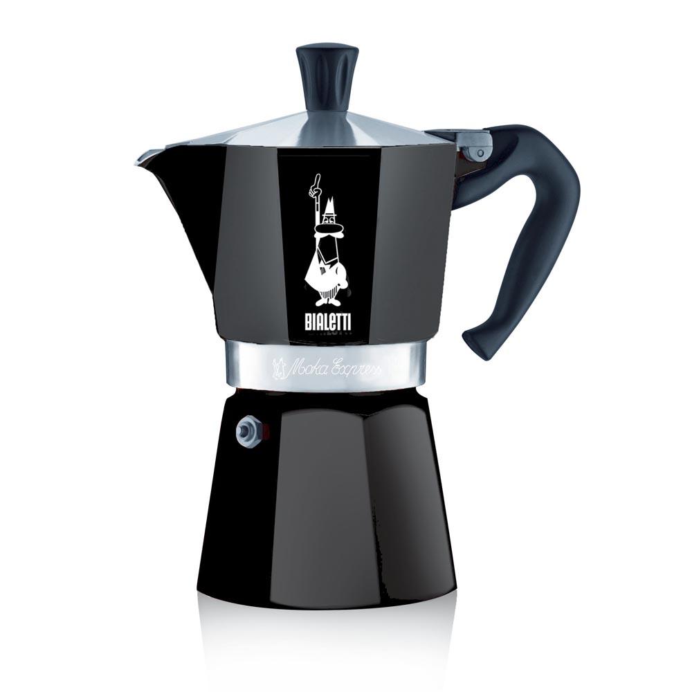 Bialetti Moka Express Coffee Maker 3 Cup, Black