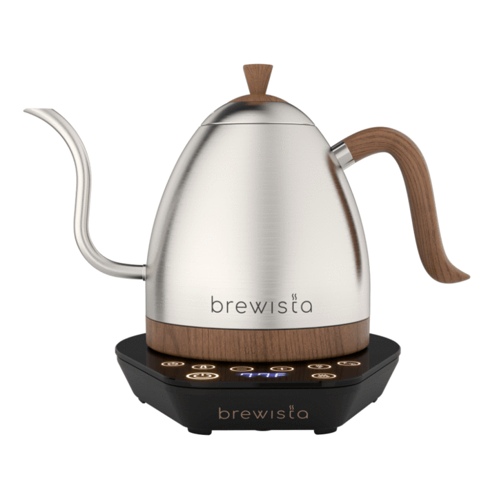 Brewista Artisan Electric Gooseneck Kettle 	 Stainless Steel And Wood 600ML