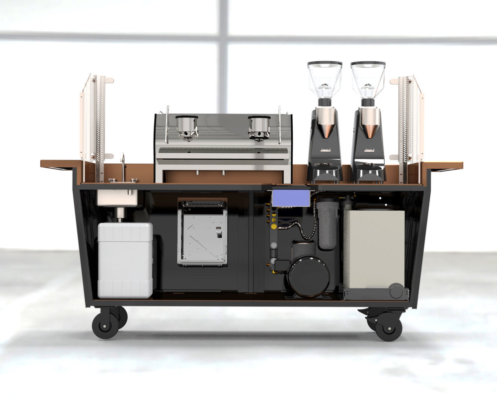 Bar Table Movable Cart