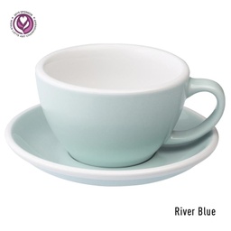 [C088-17BBL	Egg] 300ml Café Latte Cup (River Blue)