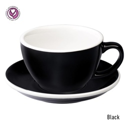 [C088-03BBK	Egg] 300ml Café Latte Cup (Black)