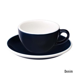 [C088-58BDE	Egg] 150ml Flat White Cup (Denim)