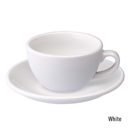 [C088-55BWH	Egg] 150ml Flat White Cup (White)