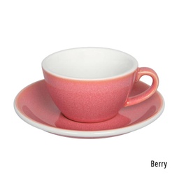 [C088-128BBE	Egg] 150ml Flat White Cup (Berry)