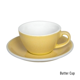 [C088-130BBC	Egg] 150ml Flat White Cup (Butter Cup)