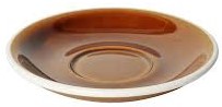 [C088-75BCA	Egg] 14.5cm Shared Saucer (Caramel)